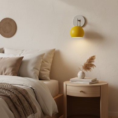 Vespera Vintage Brass Round Wall Sconce