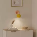 Vespera Vintage Brass Round Wall Sconce