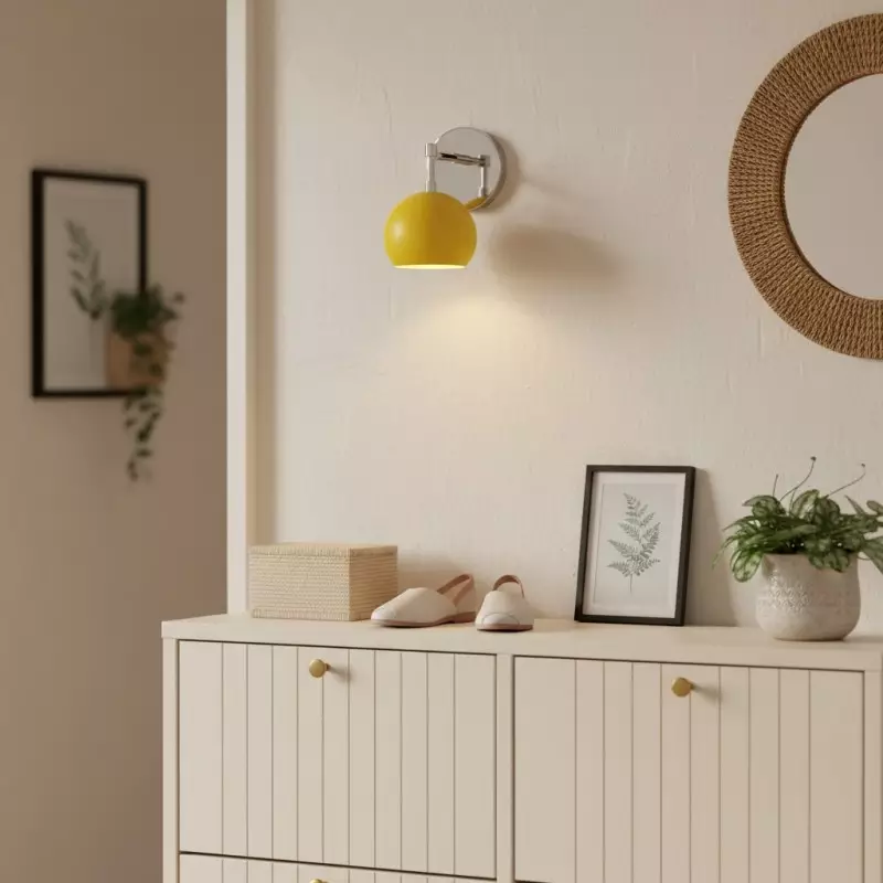 Vespera Vintage Brass Round Wall Sconce