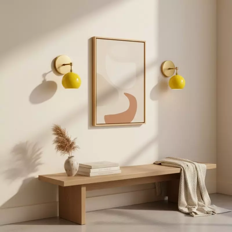 Vespera Vintage Brass Round Wall Sconce