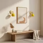 Vespera Vintage Brass Round Wall Sconce