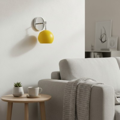 Vespera Vintage Brass Round Wall Sconce