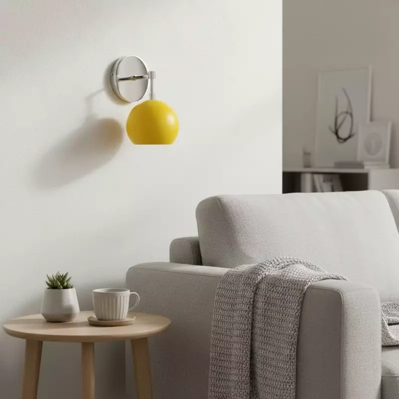 Vespera Vintage Brass Round Wall Sconce