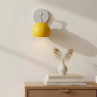 Vespera Vintage Brass Round Wall Sconce