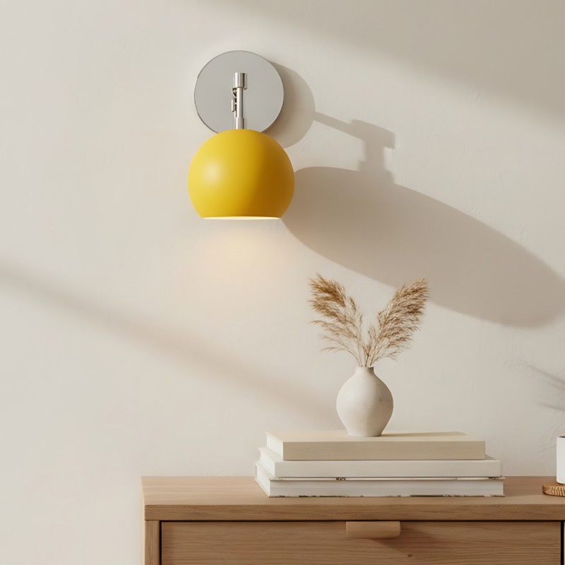 Vespera Vintage Brass Round Wall Sconce