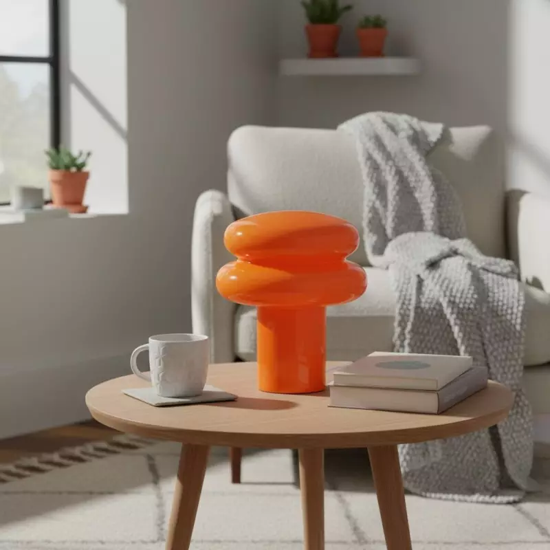 Nymeros Scandinavian Glass Mushroom Table Lamp