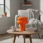 Nymeros Scandinavian Glass Mushroom Table Lamp