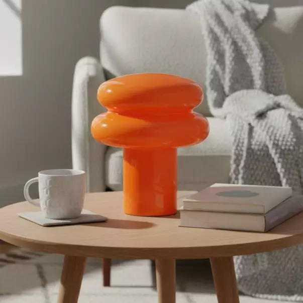 Nymeros Scandinavian Glass Mushroom Table Lamp