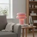 Nymeros Scandinavian Glass Mushroom Table Lamp