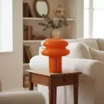 Nymeros Scandinavian Glass Mushroom Table Lamp