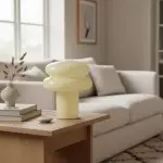 Nymeros Scandinavian Glass Mushroom Table Lamp