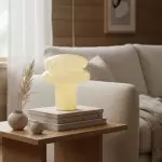Nymeros Scandinavian Glass Mushroom Table Lamp