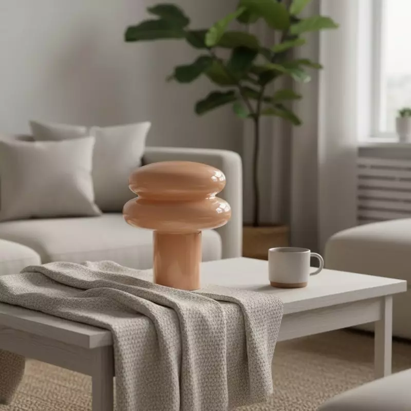 Nymeros Scandinavian Glass Mushroom Table Lamp