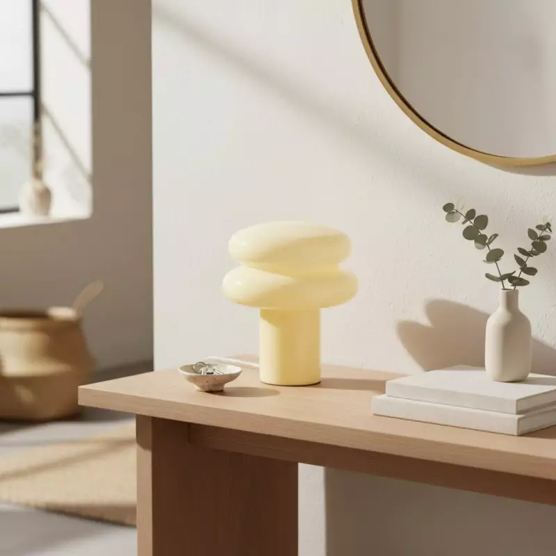 Nymeros Scandinavian Glass Mushroom Table Lamp