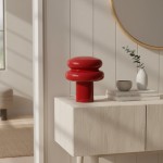 Nymeros Scandinavian Glass Mushroom Table Lamp