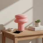 Nymeros Scandinavian Glass Mushroom Table Lamp