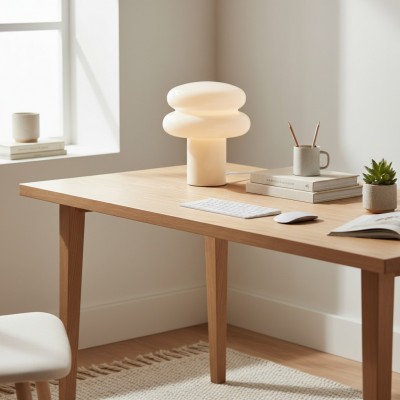 Nymeros Scandinavian Glass Mushroom Table Lamp