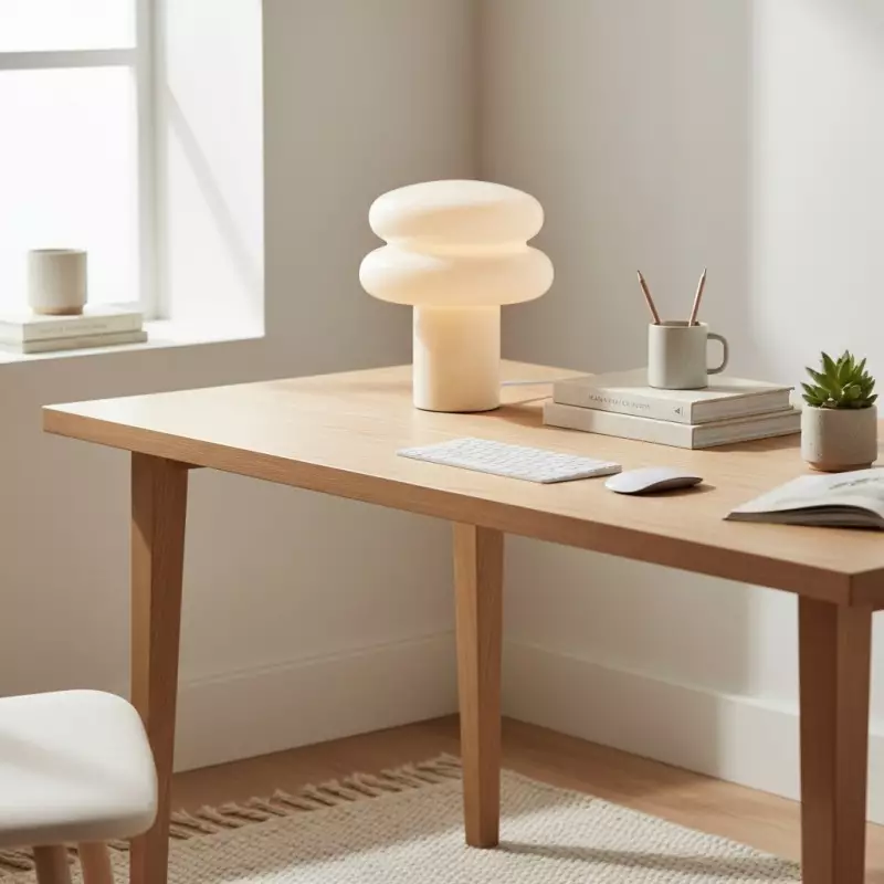 Nymeros Scandinavian Glass Mushroom Table Lamp