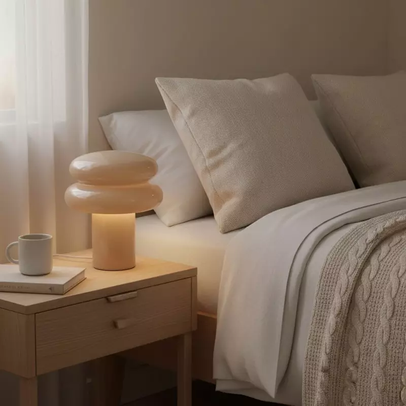 Nymeros Scandinavian Glass Mushroom Table Lamp