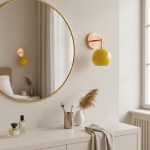 Vespera Vintage Brass Round Wall Sconce