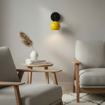 Vespera Vintage Brass Round Wall Sconce