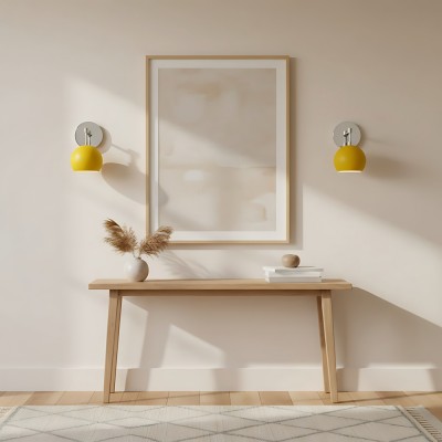 Vespera Vintage Brass Round Wall Sconce