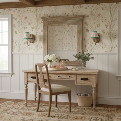 Orphelyx French Brass Fabric Shade Sconce Light