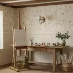 Orphelyx French Brass Fabric Shade Sconce Light