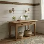 Orphelyx French Brass Fabric Shade Sconce Light