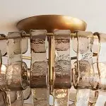 Giha Modern Double-Layer Curved Glass Chandelier