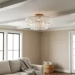 Giha Modern Double-Layer Curved Glass Chandelier