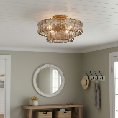Giha Modern Double-Layer Curved Glass Chandelier