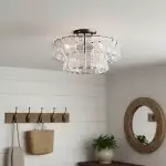Giha Modern Double-Layer Curved Glass Chandelier