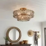 Giha Modern Double-Layer Curved Glass Chandelier