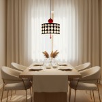 Solivra Scandinavian Round Lattice LED Drum Pendant Light