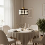 Solivra Scandinavian Round Lattice LED Drum Pendant Light