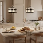 Solivra Scandinavian Round Lattice LED Drum Pendant Light