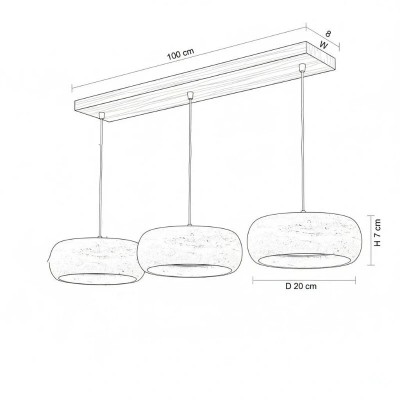 Veloria Scandinavian Travertine Round Pendant Light