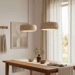 Nyxalis Vintage Brass Glass Pendant Light