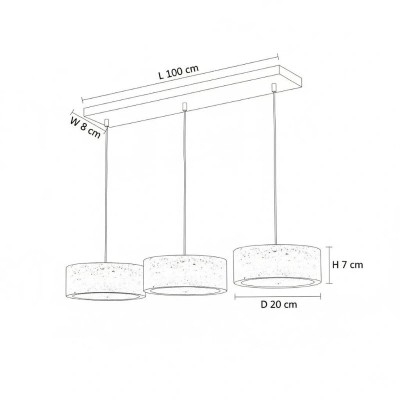 Veloria Scandinavian Travertine Round Pendant Light