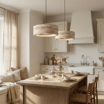 Veloria Scandinavian Travertine Round Pendant Light