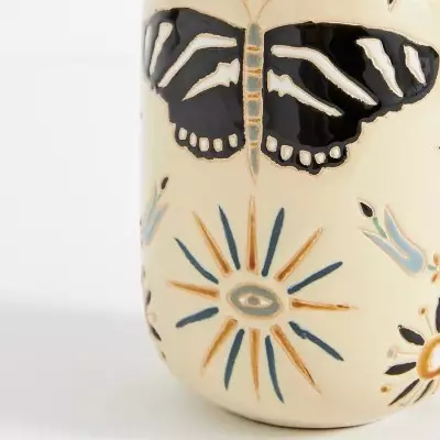 Thalira Vintage Ceramic Linen Table Lamp