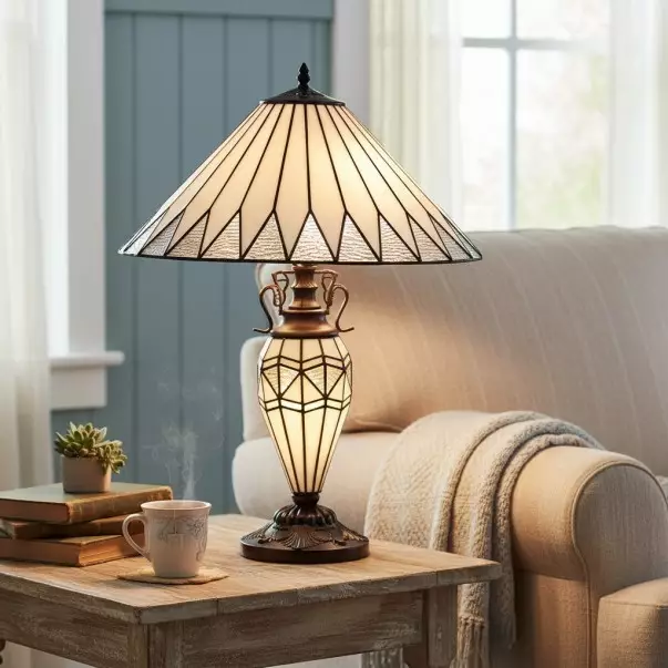 Eirwyn Tiffany Glass Table Lamp