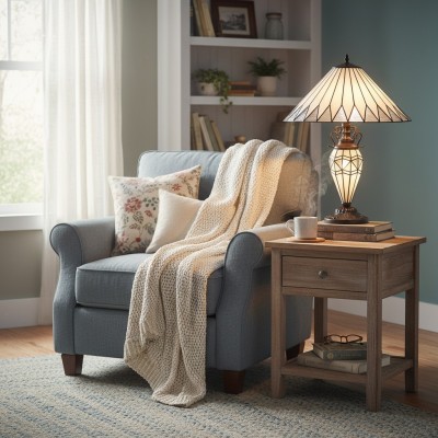 Eirwyn Tiffany Glass Table Lamp