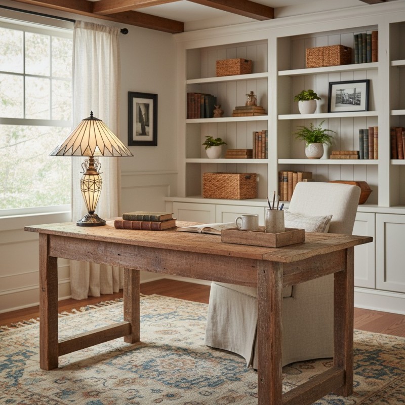 Eirwyn Tiffany Glass Table Lamp