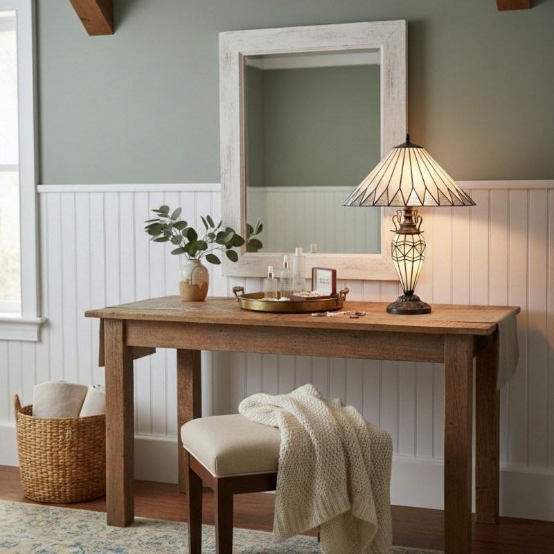 Eirwyn Tiffany Glass Table Lamp