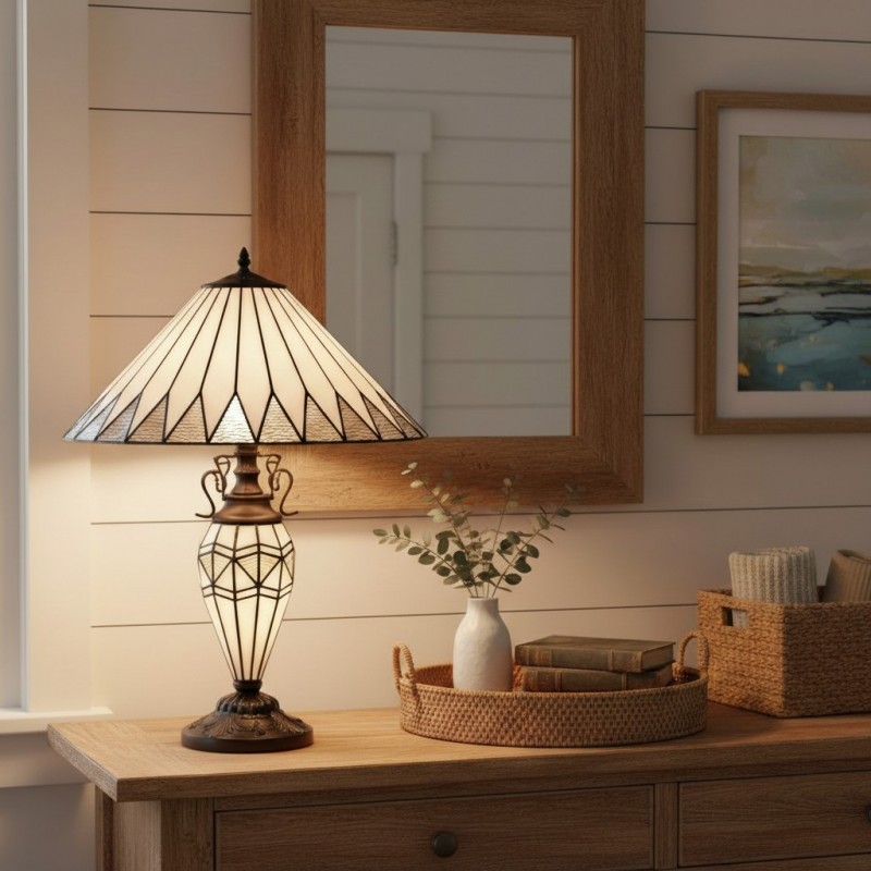 Eirwyn Tiffany Glass Table Lamp