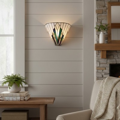 Eirwyn Tiffany Stained Glass Wall Sconce