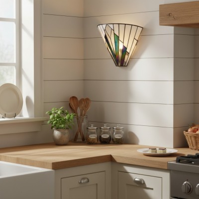 Eirwyn Tiffany Stained Glass Wall Sconce