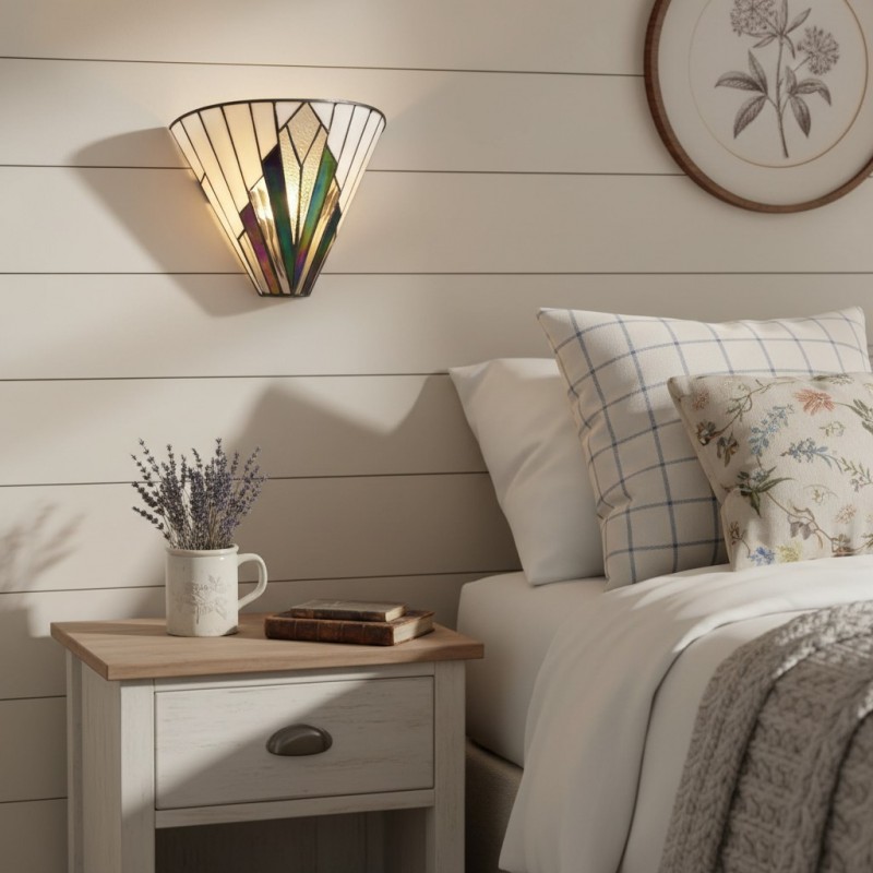 Eirwyn Tiffany Stained Glass Wall Sconce